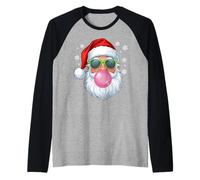 Santa Bubble Gum Christmas Green Occhiali da Sole Maglia con Maniche Raglan