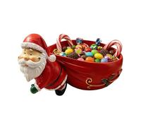 Santa Candy Dish - Red Resin Bowl, Christmas Storage Container, Festive Hol | Candy Dishes Candy Dish Christmas Santa Claus Design Home Party Table Cookie Snack Sugar Nut Holiday Kitchen Mantel Fireplace