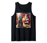 Santa Cat Cookie Surprise - Simpatico gattino natalizio unisex Canotta