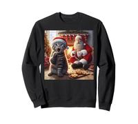 Santa Cat Cookie Surprise - Simpatico gattino natalizio unisex Felpa