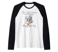 Santa Caterina da Bologna Patrona degli Artisti Regali Art Maglia con Maniche Raglan