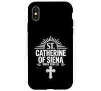 Santa Caterina da Siena Prega per Noi Cristiani Cattolici Custodia per iPhone X/XS