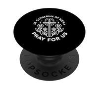 Santa Caterina da Siena Prega per Noi Preghiera Cattolica PopSockets PopGrip Adesivo