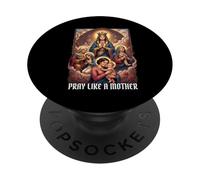 Santa Cattolica Prega come una Madre Donne Religiose PopSockets PopGrip Adesivo