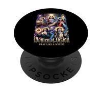 Santa cattolica prega come una mistica donna religiosa PopSockets PopGrip Adesivo