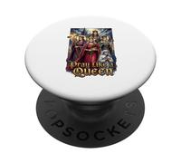Santa cattolica prega come una regina Donne religiose PopSockets PopGrip Adesivo