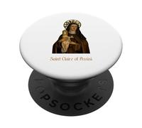 Santa Chiara d'Assisi Camicia Christian Saint PopSockets PopGrip Adesivo