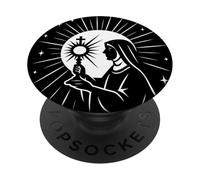 Santa Chiara d'Assisi Santi Cattolici Eucaristia Ostensorio PopSockets PopGrip Adesivo