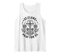 Santa Chiara Prega per Noi Croce Cattolica Canotta