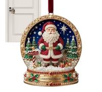 Santa Christmas Ornaments Cute 2D Acrylic Rhinestone Decoration