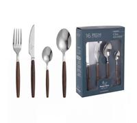 SANTA CLARA | Servizio di Posate 16 Pezzi in Acciaio Inossidabile Lucido a Specchio, Set di Posate con Coltello, Forchetta, Cucchiaio e Cucchiaino da Dessert, Servizio per 4 Persone, Modello Cíes