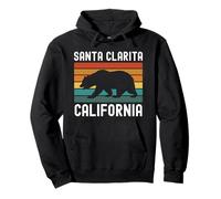Santa Clarita California Bear Retro 661 Santa Clara River Felpa con Cappuccio