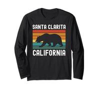 Santa Clarita California Bear Retro 661 Santa Clara River Maglia a Manica
