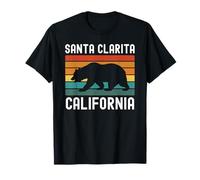 Santa Clarita California Bear Retro 661 Santa Clara River Maglietta