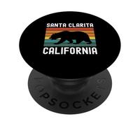 Santa Clarita California Bear Retro 661 Santa Clara River PopSockets PopGrip Adesivo