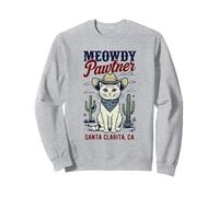 Santa Clarita, California, USA, divertente disegno a forma di gatto Meowdy Pawtner Felpa