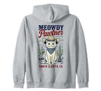 Santa Clarita, California, USA, divertente disegno a forma di gatto Meowdy Pawtner Felpa con Cappuccio