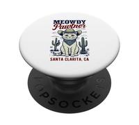 Santa Clarita, California, USA, divertente disegno a forma di gatto Meowdy Pawtner PopSockets PopGrip Adesivo