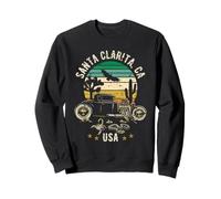 Santa Clarita California USA Hotrod Retro Tramonto Design Felpa