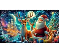 Santa-Claus 1000 pezzi Carta riciclata Puzzle Estremamente difficile Giochi educativi per tutta la famiglia Regalo per donne e uomini 38x52cm/1000pcs