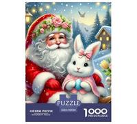 Santa Claus 1000 Pezzi Christmas Puzzle Adulti Impegnativo E Difficile Per Qualità Premium Per Adulti E Ragazzi Collection Decorazione Domestica Regalo Giocattolo Colorato Per La Famiglia 70x50cm/100