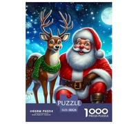 Santa Claus 1000 Pezzi Christmas Puzzle Classici Animali Divertenti Per Uomo E Donna Qualità Premium Per Adulti E Ragazzi Collection Puzzle Per Gioco Familiare, Festa Aziendale Regalo Giocattolo Colo