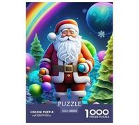 Santa Claus 1000 Pezzi Christmas Puzzle Classici Impegnativo E Difficile Per Difficoltà Sfida Per Adulti E Ragazzi Collection Decorazione Domestica Regalo Giocattolo Colorato Per La Famiglia 38x26cm/