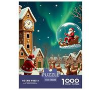 Santa Claus 1000 Pezzi Christmas Puzzle Classici Impegnativo E Difficile Per Difficoltà Sfida Per Adulti E Ragazzi Collection Decorazione Domestica Regalo Giocattolo Colorato Per La Famiglia 38x26cm/