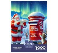 Santa Claus 1000 Pezzi Christmas Puzzle Classici Impegnativo E Difficile Per Qualità Premium Per Adulti E Ragazzi Collection Decorazione Domestica Regalo Giocattolo Colorato Per La Famiglia 70x50cm/1
