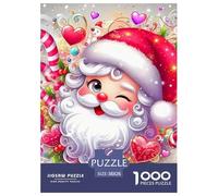 Santa Claus 1000 Pezzi Christmas Puzzle Classici Impegnativo E Difficile Per Qualità Premium Per Adulti E Ragazzi Collection Decorazione Domestica Regalo Giocattolo Colorato Per La Famiglia 38x26cm/1