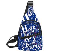 Santa Claus 4 Sling Bag, Crossbody Sling Zaino Viaggio Escursionismo Petto Borsa Daypack per Borse Borsa a Tracolla Donna Uomo, Multicolore 03, 11.8x7x1.5in/30x18x4cm