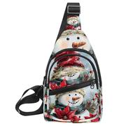 Santa Claus 4 Sling Bag, Crossbody Sling Zaino Viaggio Escursionismo Petto Borsa Daypack per Borse Borsa a Tracolla Donna Uomo, Multicolore 16, 11.8x7x1.5in/30x18x4cm