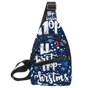 Santa Claus 4 Sling Bag, Crossbody Sling Zaino Viaggio Escursionismo Petto Borsa Daypack per Borse Borsa a Tracolla Donna Uomo, Multicolore 10., 11.8x7x1.5in/30x18x4cm