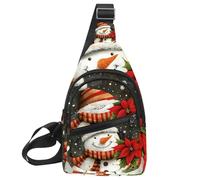 Santa Claus 4 Sling Bag, Crossbody Sling Zaino Viaggio Escursionismo Petto Borsa Daypack per Borse Borsa a Tracolla Donna Uomo, Multicolore 04, 11.8x7x1.5in/30x18x4cm