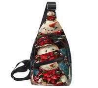 Santa Claus 4 Sling Bag, Crossbody Sling Zaino Viaggio Escursionismo Petto Borsa Daypack per Borse Borsa a Tracolla Donna Uomo, Multicolore 07, 11.8x7x1.5in/30x18x4cm
