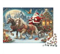 Santa Claus Christmas Puzzle 1000 Pezzi Per Anziani Attività Domestiche Allenamento Mentale Made in Europa Sviluppo Della Concentrazione Cartone Di Alta Qualità 70x50cm/1000pcs