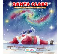 Santa Claus Christmas Reverse Coloring Book: Festive Watercolor Santa Scenes for Creative Outlining and Holiday Fun