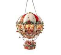 Santa Claus Holiday Hanging Ornament Acrylic Balloon Festive Decor