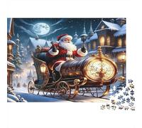 Santa Claus in Snowy Autumn Scene Puzzle Impossible 1000Pcs Decorazione Per La Casa. Giochi Rilassamento E Intelligence Per Adulti E Ragazzi Da 14 Anni 52x38cm/1000pcs