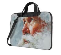 Santa Claus In The Snow Laptop Bag Laptop Case 15.6 Pollice Borse Del Computer Imbottito Della Copertura Del Manicotto Per Le Donne Uomini