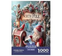 Santa Claus Jigsaw Puzzle Impossibili 1000Pcs Decorazione Per La Casa. Rilassamento E Intelligence Per Adulti E Ragazzi Da 14 Anni 38x26cm/1000pcs