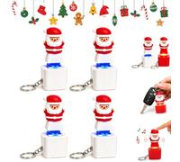 Santa Claus Luminous Voice Keychain, Fidget Toy for Adults (4pcs-A)