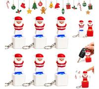 Santa Claus Luminous Voice Keychain, Fidget Toy for Adults (6pcs-A)