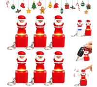 Santa Claus Luminous Voice Keychain, Fidget Toy for Adults (6pcs-B)