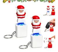 Santa Claus Luminous Voice Keychain,Rechargeable Funny Clicker Fidget Toy