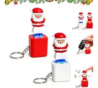 Santa Claus Luminous Voice Keychain,Rechargeable Funny Clicker Fidget Toy | Golden Turtle Keepsake with Coin & Leather Sleeve,Feng Shui Good Luck Charms,Chinese Fortune Tortoise Talisman,Lucky Gift