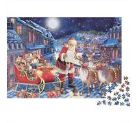 Santa Claus Night Delivery Puzzle Classico 1000 Pezzi Adulti E Ragazzi Riduzione Dello Stress Puzzle Molto Difficile Scelta Amazon Sviluppo Della Concentrazione Cartone Premium 70x50cm/1000pcs
