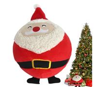 Santa Claus Plush Toy, 9.84x9.84x13.78 inches Inflatable Christmas Figure For Display, Cuddly Winter Holiday Decoration, Shelf Mantel Nightstand Bed Couch Sofa Prop For Children Festive Home