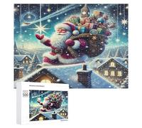 Santa Claus Puzzle 500 Pezzi Sfida Impossibile Adulti Christmas Holiday Rompicapo Difficile Per Amanti Del Puzzle Intelligenza E Pazienza Regalo Per Lui 500 PCS