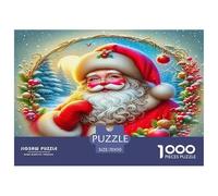 Santa Claus Puzzle Da 1000 Pezzi Perfetto Per Appassionati Di Esperti Sfide Difficili Scompresso Giocattoli Regalo Per La Famiglia Regalo Per Adulti E Bambini Da 14 Anni E Più 70x50cm/1000pcs